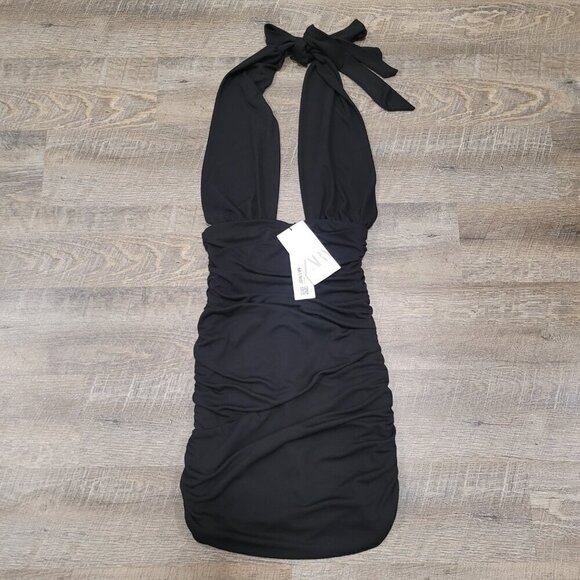 NWT ZARA | Draped Halter Mini Dress | Sz. S - Picture 7 of 13